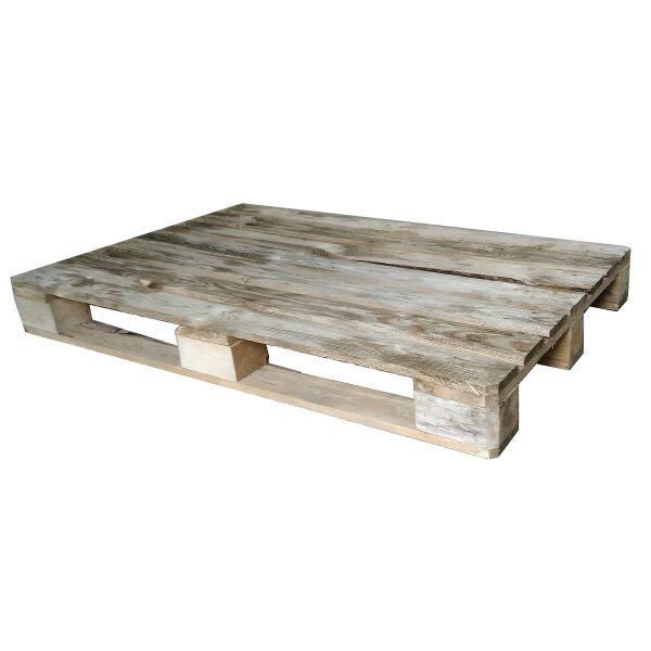 Einwegpalette 1200 x 800 mm, 7 Deckbretter, Gebrauchtware