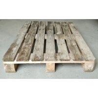 Einwegpalette 1200 x 800 mm, 7 Deckbretter, Gebrauchtware