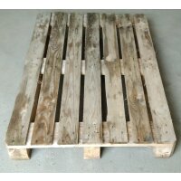 Einwegpalette 1200 x 800 mm, 7 Deckbretter, Gebrauchtware