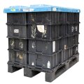 16er Set Kunststoffboxen 60x40x22 cm inkl. Palettendeckel und Kunststoffpalette