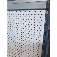 Mittelraumgondel Tego 145x200 cm (HxB), Lochrückwand und Böden, weiß