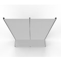 Wall shelf 240x200 cm (HxW), perforated metal back panel, gray
