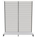 Wall shelf Tego 240x200 cm (HxW), perforated sheet metal rear panel, grey