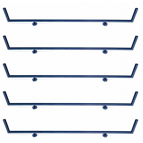 10er Set Schildhalter 65 x 10 cm aus Metall, anthrazit