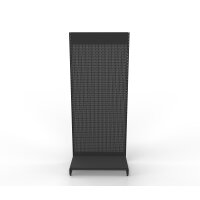 Wandregal Tego 260x100 cm (HxB), Lochblechrückwand, anthrazit