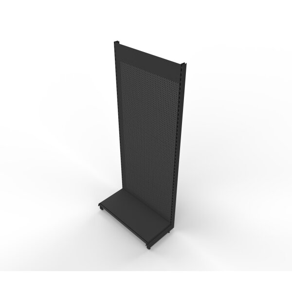 Wandregal Tego 250x100 cm (HxB), Lochblechrückwand, anthrazit
