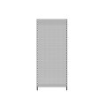 Wandregal Tego 250x100 cm (HxB), Lochblechrückwand, grau