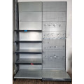 Anbau-Wandregal 250x100 cm (HxB), Lochblechrückwand, grau