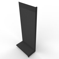 Anbau-Wandregal 250x100 cm (HxB), Lochblechrückwand, anthrazit