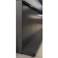 Anbau-Wandregal 250x100 cm (HxB), Lochblechrückwand, anthrazit