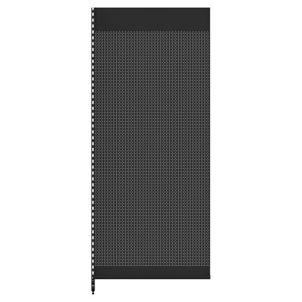 Anbau-Wandregal 290x100 cm (HxB), Lochblechrückwand, anthrazit