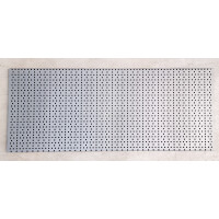 Rückwand Rundloch 125x40 cm (BxH), grau