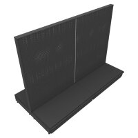 Mittelraumgondel 145x200 cm (HxB), Lochrückwand, anthrazit