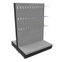 Mid-level gondola 145x200 cm (HxW), perforated back panel...