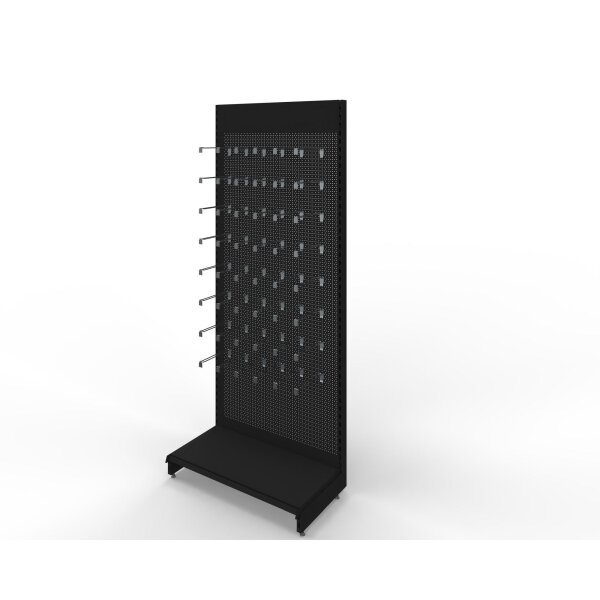 Wall shelf 280x100 cm (HxW), perforated sheet metal rear panel, anthracite