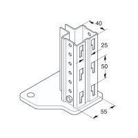 Ständer 340 cm lang - T: 70 cm, CG 55x40 cm, blau
